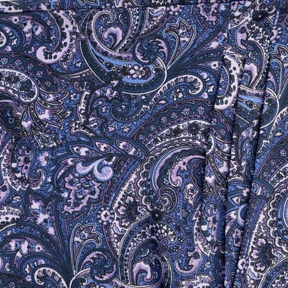 MICHAEL Michael Kors Paisley Tie Front Blouse Sz Small Wide Sleeves - Picture 6 of 6
